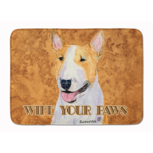 Carolines Treasures Bull Terrier Wipe Your Paws Machine Washable Memory Foam Mat SS4890RUG - main